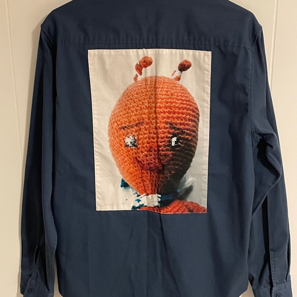 Supreme Mike Kelley Ahh…Youth! Navy Blue Work Shirt FW18 - Picture 2 of 4